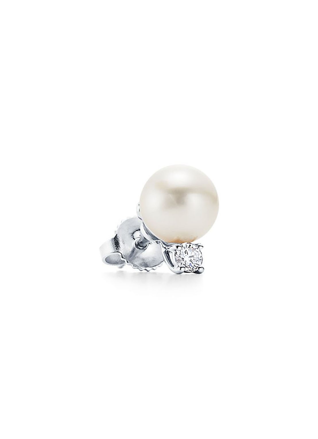 Tiffany & Co. Oorknopjes van witgoud met parel en diamant 44786 - voorkant 4 undefined