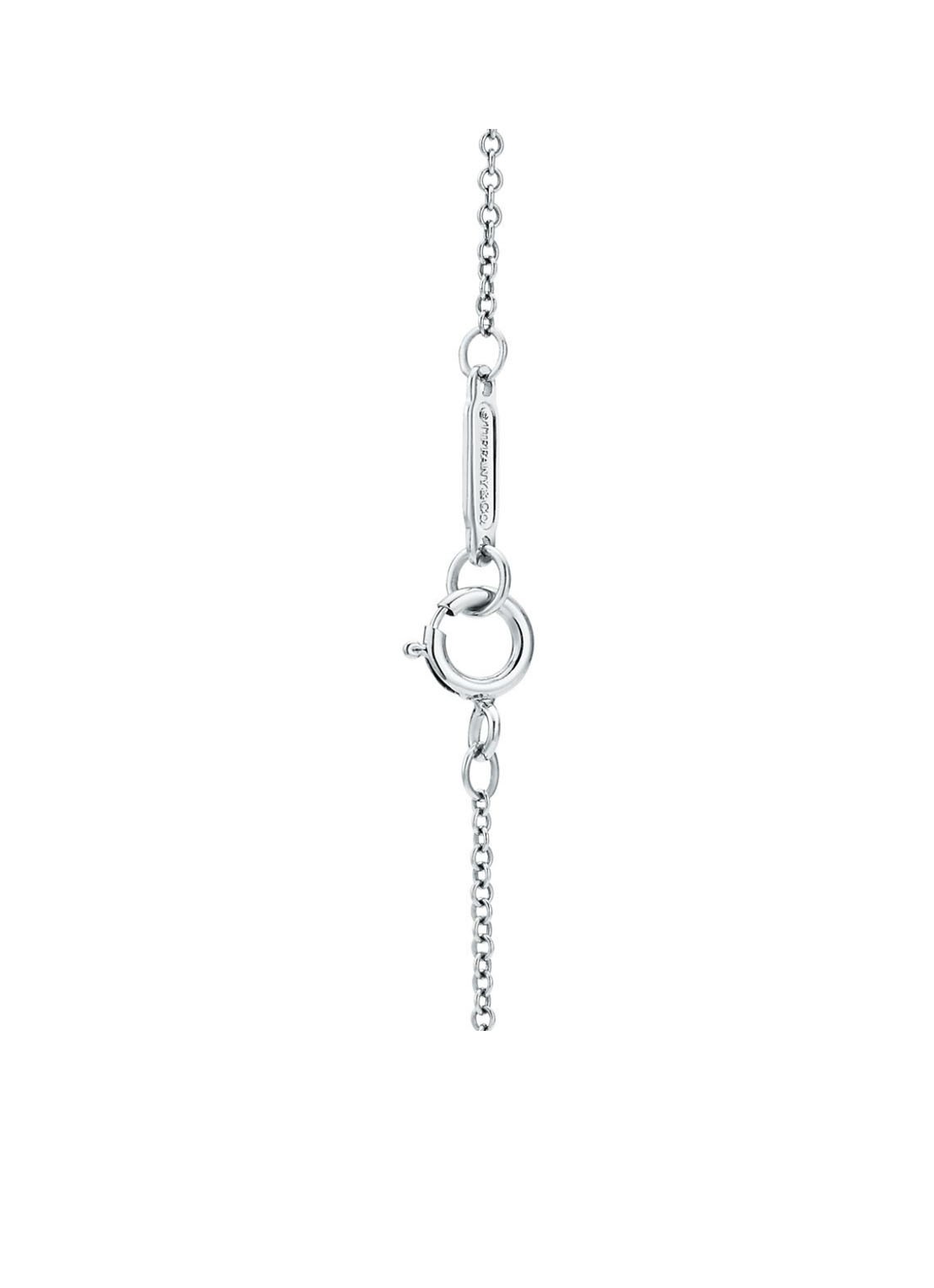 Tiffany & Co. Pink Double Heart Tag Mini ketting van sterling zilver 63802 - detail undefined