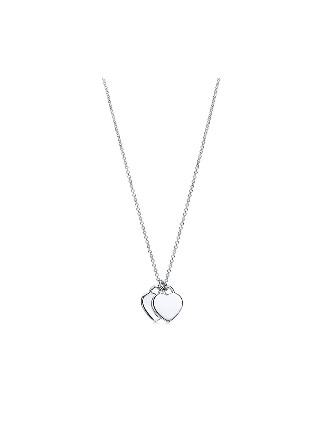Tiffany & Co. Return to Tiffany® Mini Double Heart Tag ketting van sterling zilver 58879 - voorkant 4 undefined
