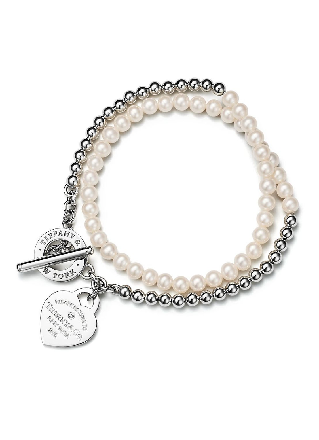 Tiffany & Co. Small wikkelarmband van sterling zilver met zoetwaterparel en diamant 29578 - voorkant 4 undefined