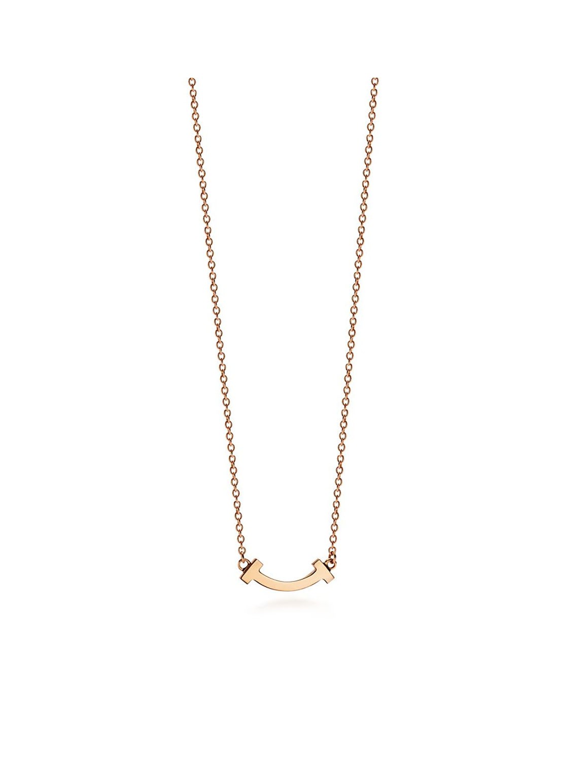 Tiffany & Co. Smile Mini ketting van 18 karaat roségoud met hanger 40247 - voorkant undefined
