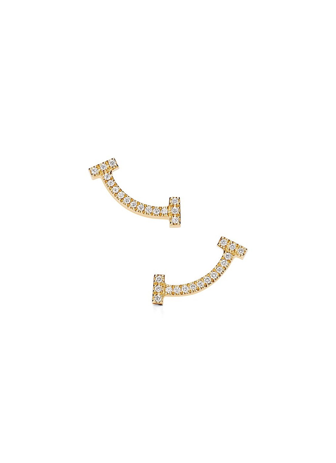 Tiffany & Co. Smile oorknopjes van 18 karaat geelgoud met diamant 74009 - voorkant undefined