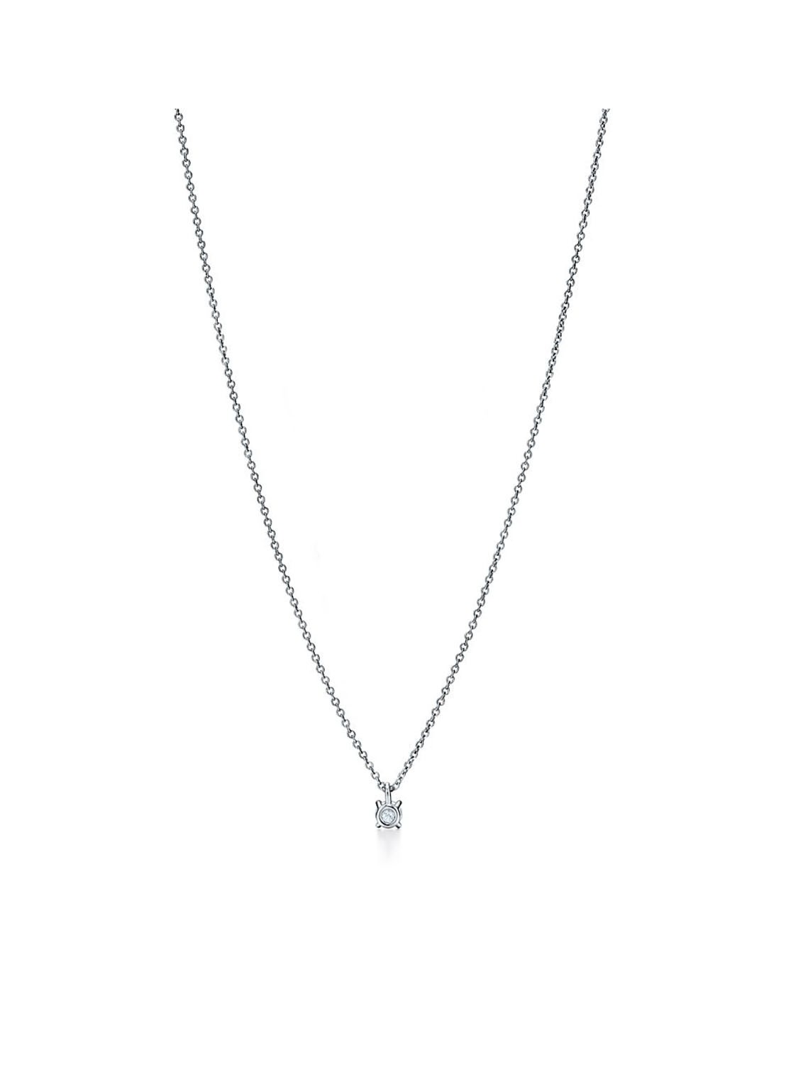 Tiffany & Co. Solitaire ketting van platina met diamant 53963 - voorkant 4 undefined