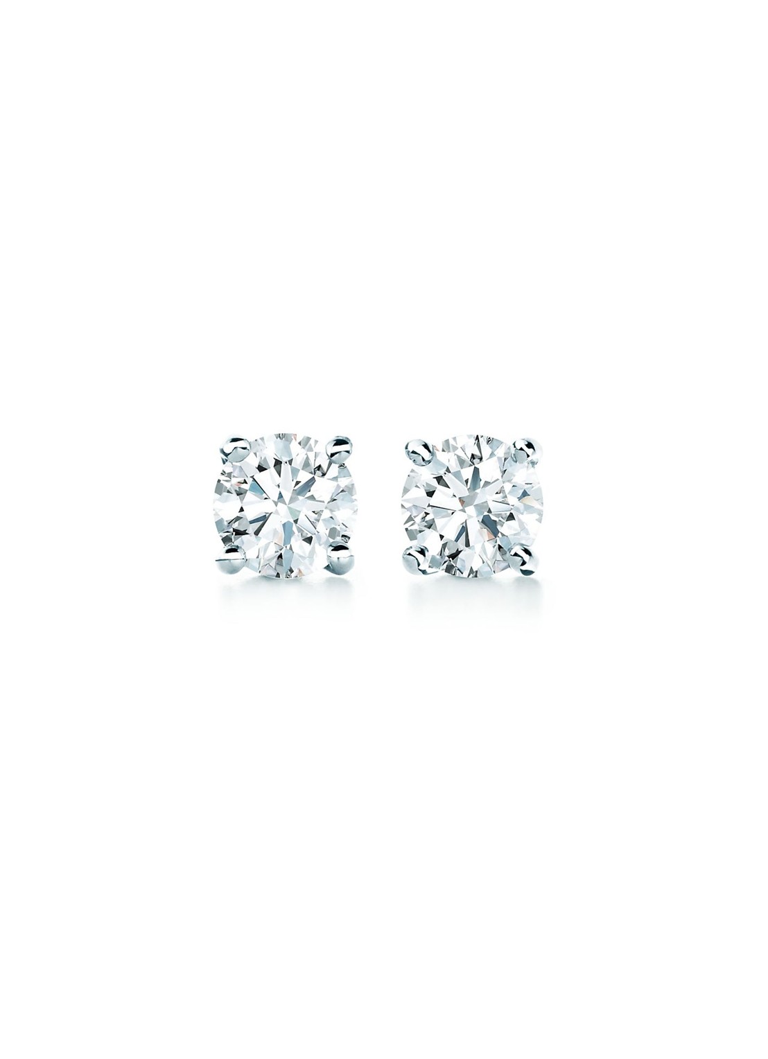Tiffany & Co. Solitaire oorknopjes van platina met diamant 68337 - voorkant 3 undefined