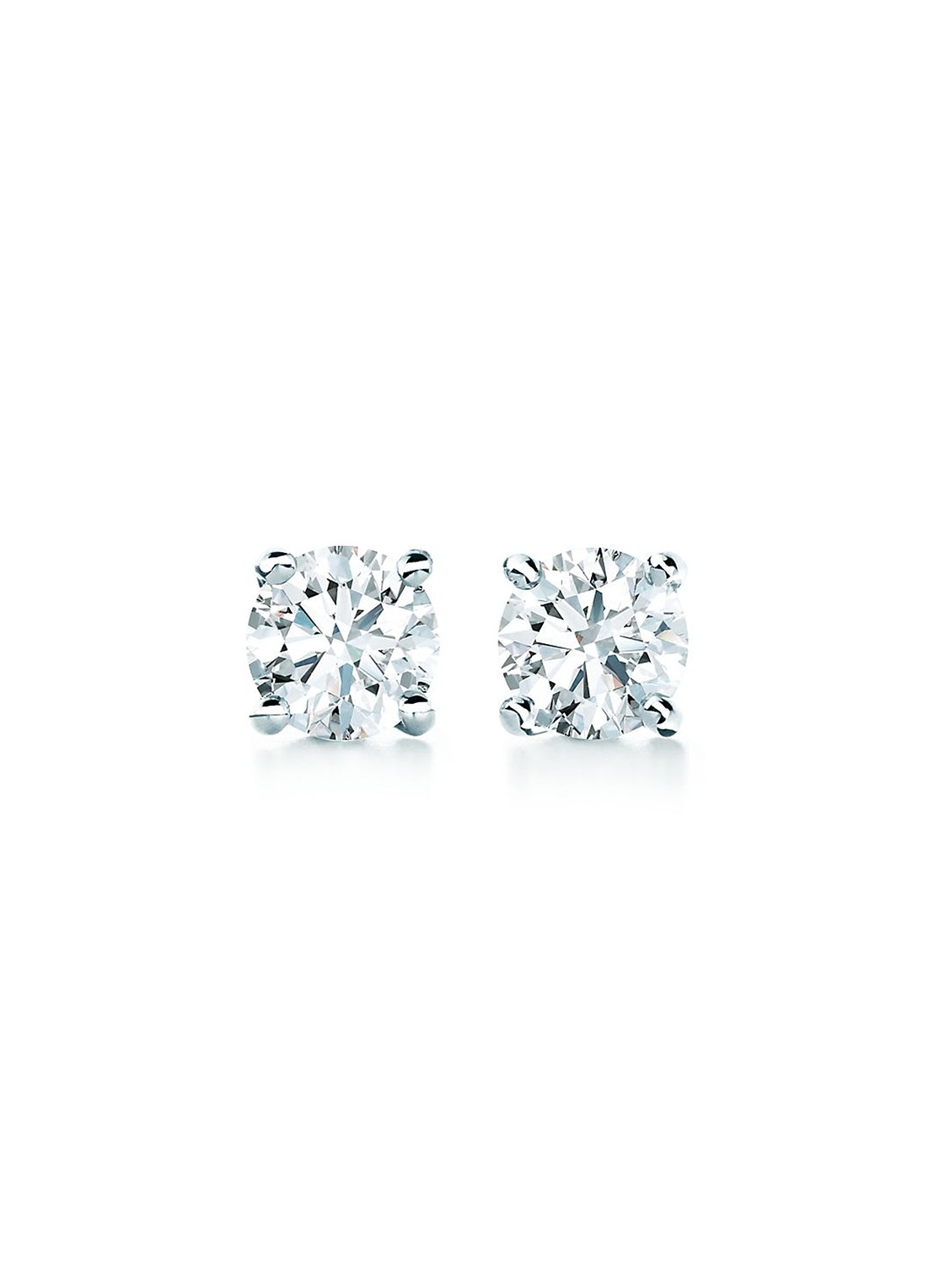 Tiffany & Co. Solitaire oorknopjes van platina met diamant 68338 - voorkant 3 undefined