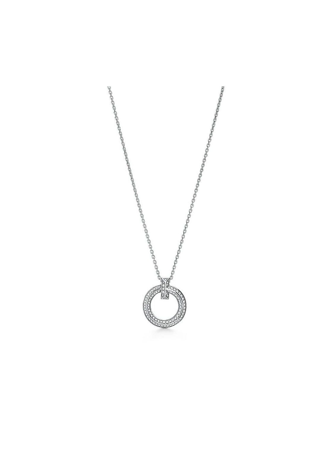 Tiffany & Co. T1 ketting van 18 karaat witgoud met diamant 80884 - voorkant 5 undefined