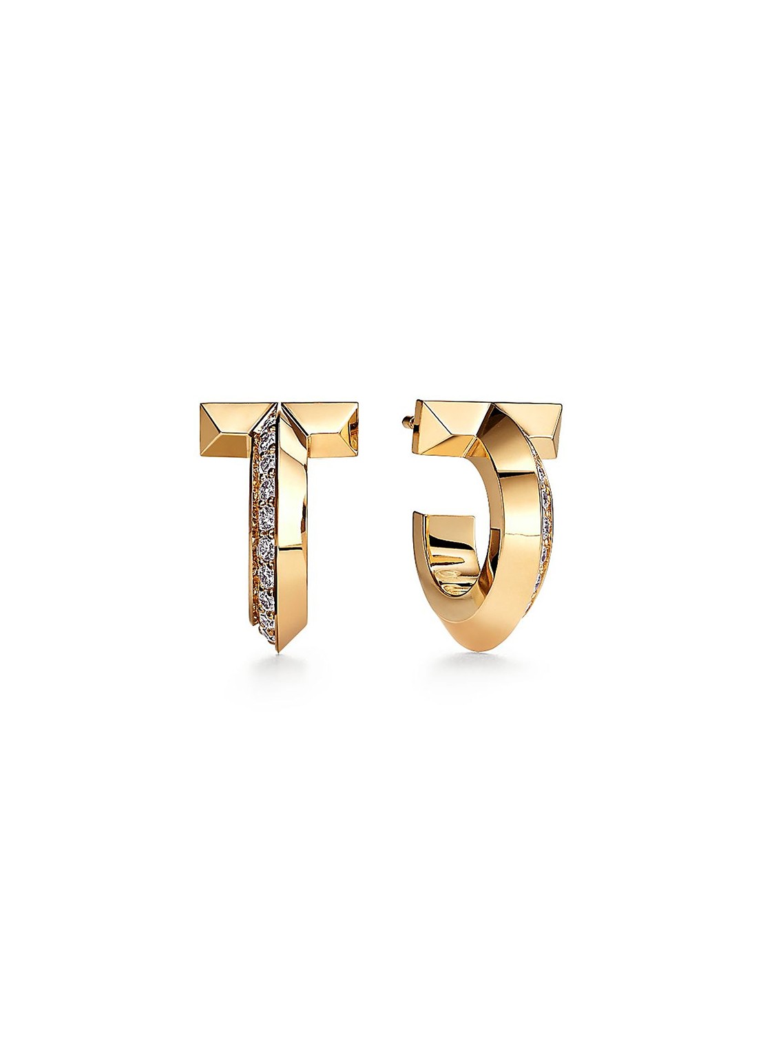 Tiffany & Co. T1 oorringen van 18 karaat geelgoud met diamant 28805 - voorkant 3 undefined