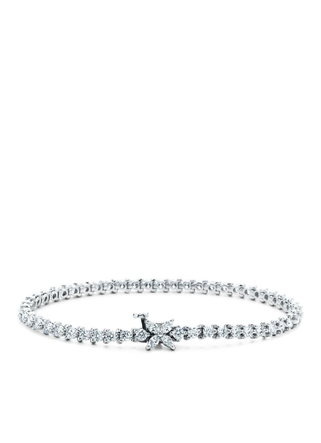 Tiffany & Co. Tennisarmband van platina met diamant 15889 - voorkant undefined
