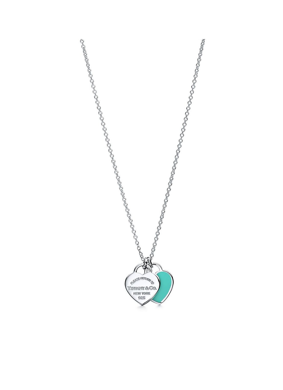 Tiffany & Co. Tiffany Blue Double Heart Tag Mini ketting van sterling zilver 58879 - voorkant 3 undefined