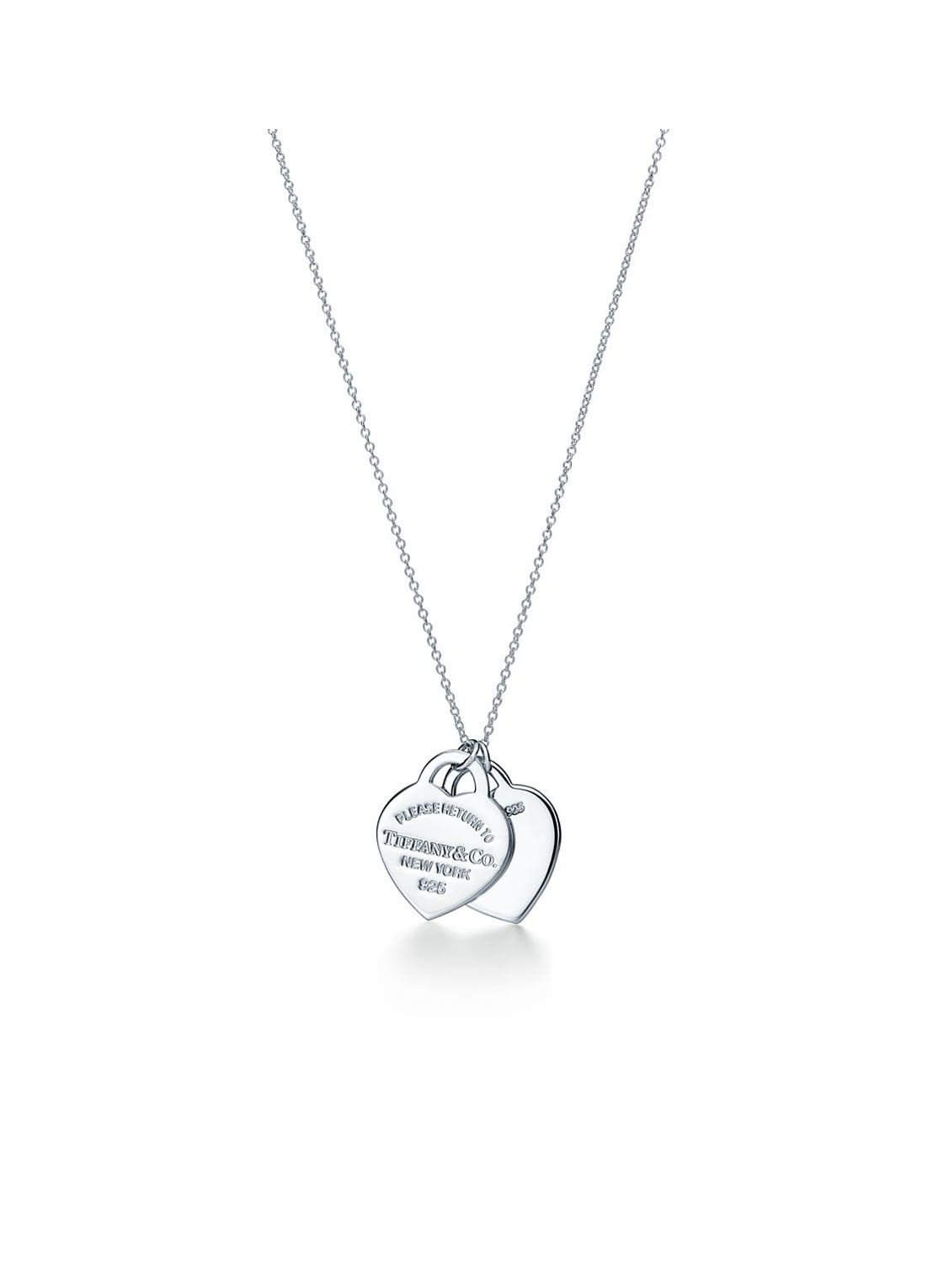 Tiffany & Co. Tiffany Blue Double Heart Tag Small ketting van sterling zilver 74510 - voorkant 4 undefined