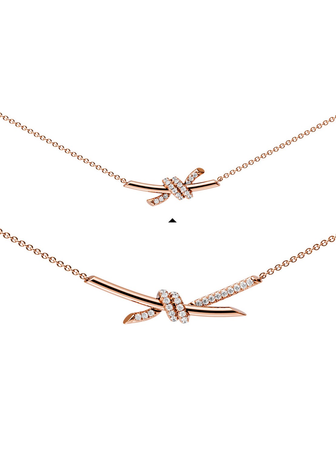 Tiffany & Co. Tiffany Knot ketting van 18 karaat roségoud met diamant 84881 - detail 6 undefined