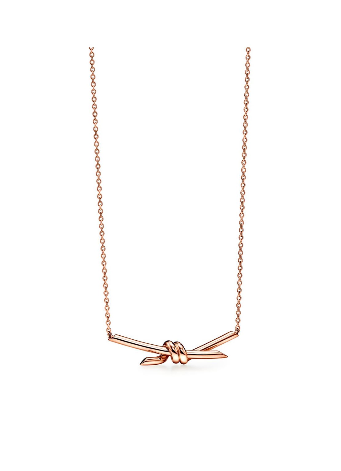 Tiffany & Co. Tiffany Knot ketting van 18 karaat roségoud met hanger 48595 - voorkant 3 undefined