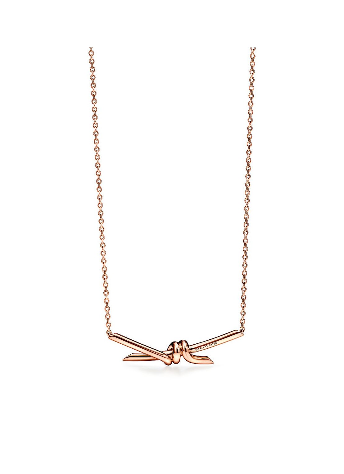 Tiffany & Co. Tiffany Knot ketting van 18 karaat roségoud met hanger 48595 - voorkant 4 undefined
