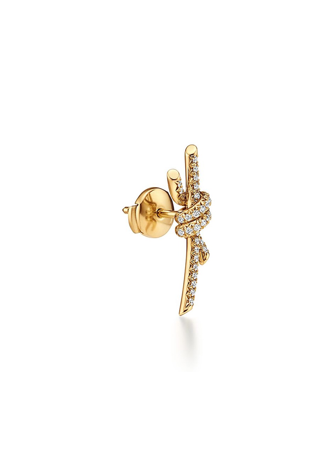 Tiffany & Co. Tiffany Knot oorstekersvan 18 karaat geelgoud met diamant 85818 - voorkant 2 undefined