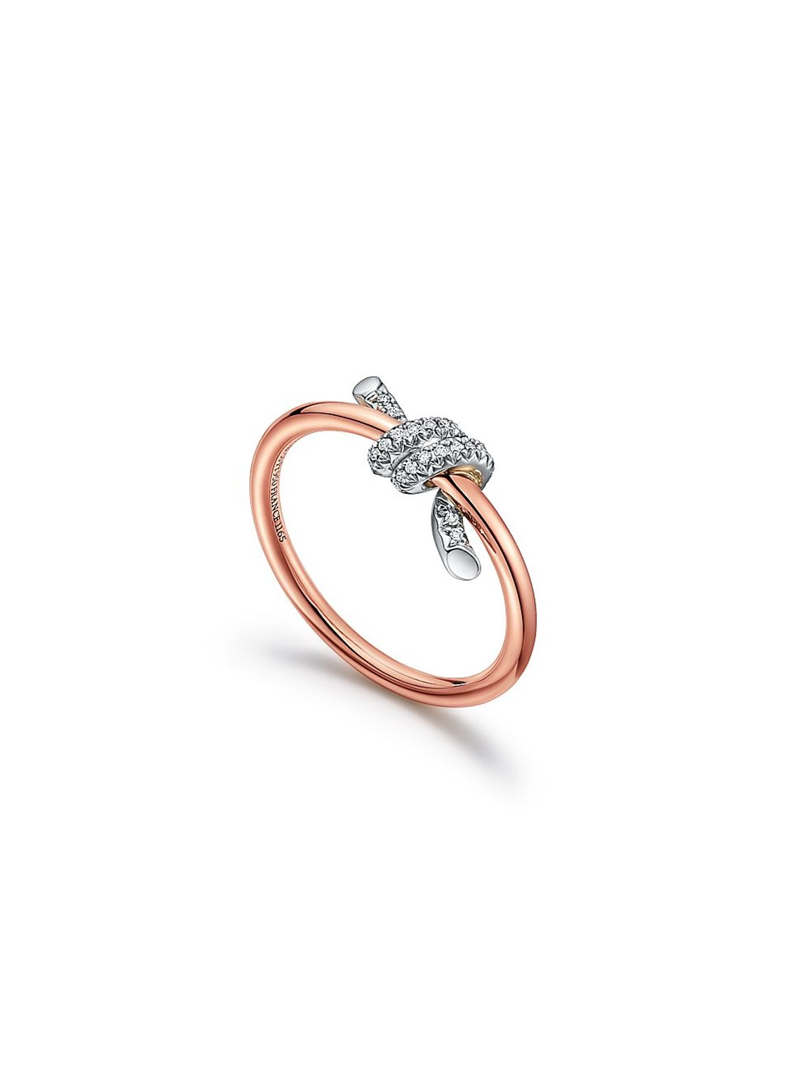 Tiffany & Co. Tiffany Knot ring van 18 karaat roségoud met diamant 85814 - voorkant 5 undefined