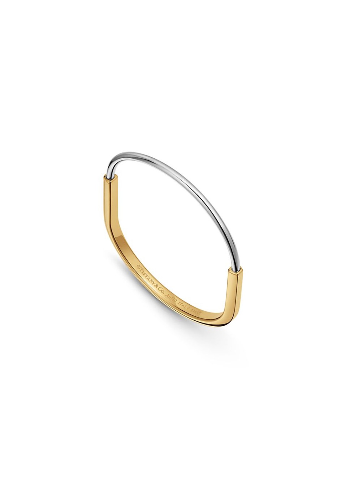 Tiffany & Co. Tiffany Lock bangle van 18 karaat wit- en geelgoud 82984 - detail 3 undefined