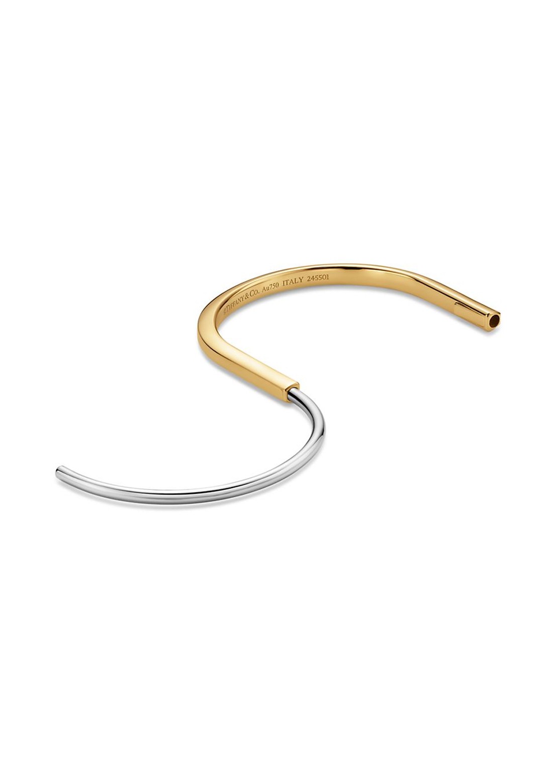 Tiffany & Co. Tiffany Lock bangle van 18 karaat wit- en geelgoud 82984 - detail 4 undefined