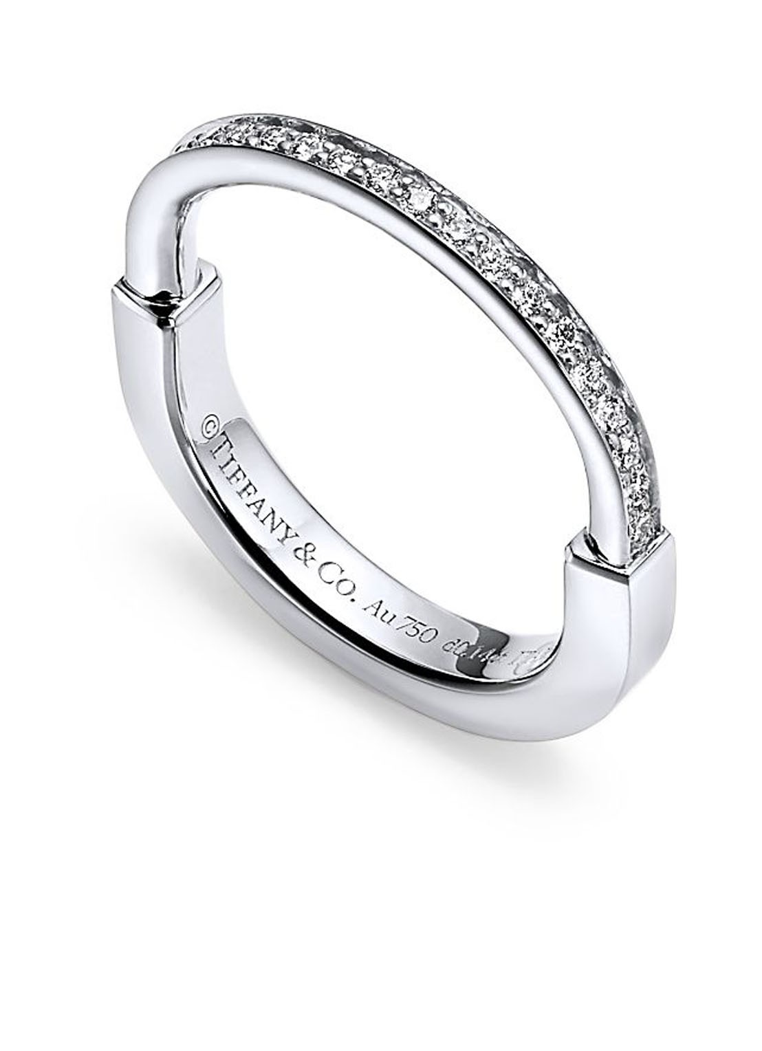 Tiffany & Co. Tiffany Lock ring van 18 karaat witgoud met diamant 77307 - voorkant 2 undefined