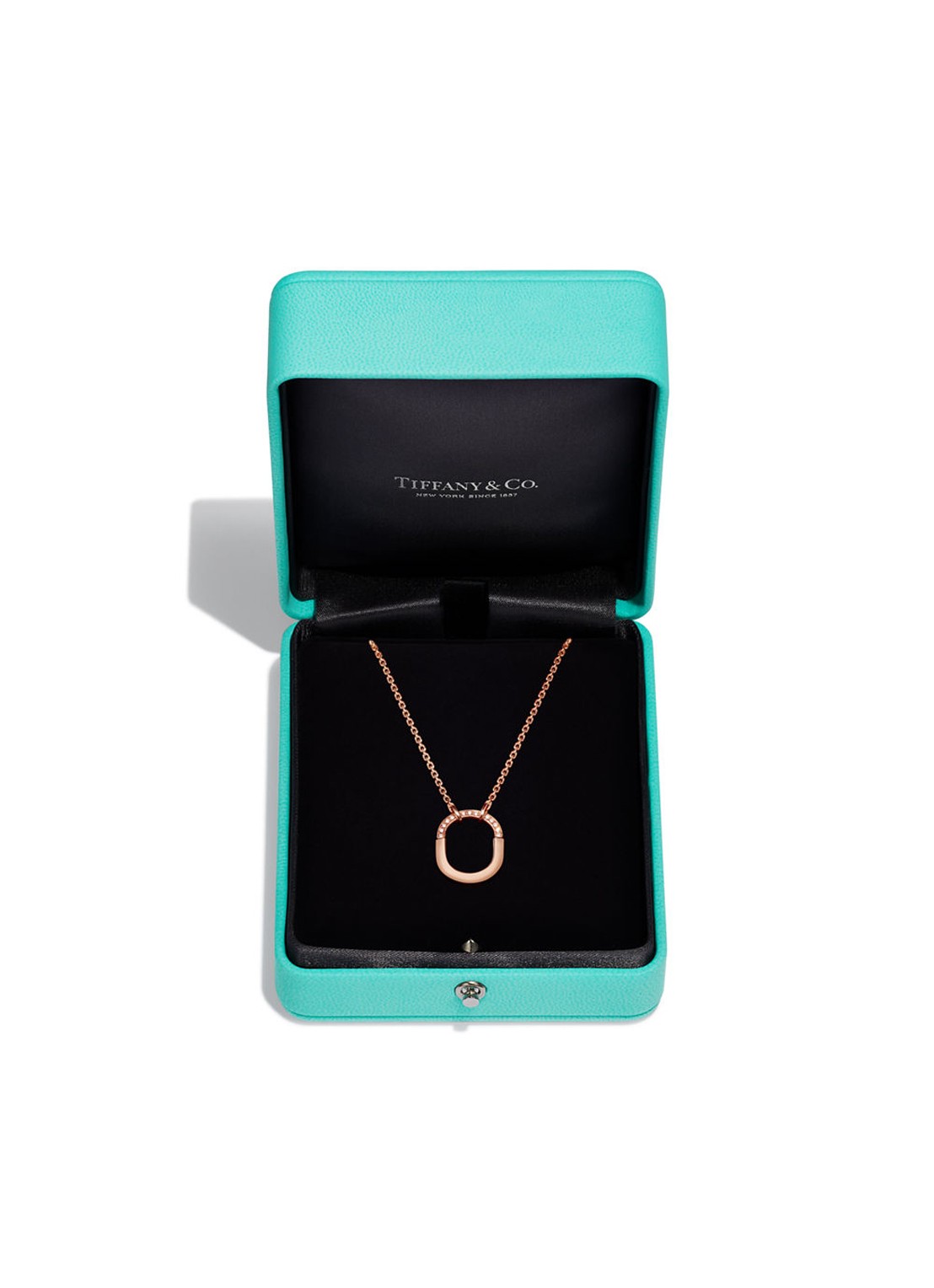 Tiffany & Co. Tiffany Lock Small ketting van 18 karaat roségoud met diamant 82990 - detail 5 undefined