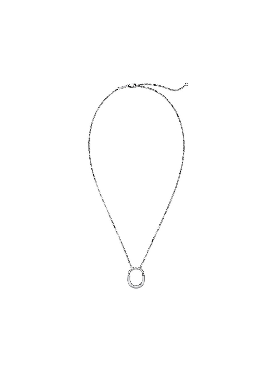 Tiffany & Co. Tiffany Lock Small ketting van 18 karaat witgoud met diamant 82994 - detail 3 undefined