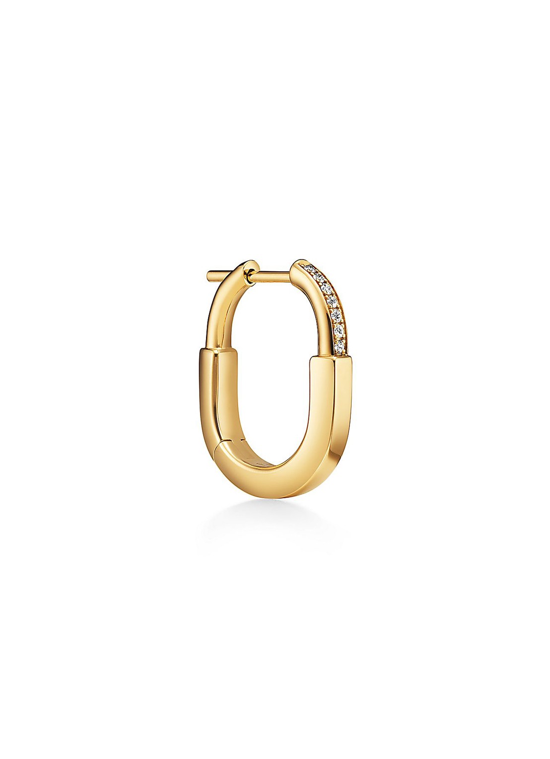 Tiffany & Co. Tiffany Lock Small oorringen van 18 karaat geelgoud met diamant 83005 - voorkant 2 undefined