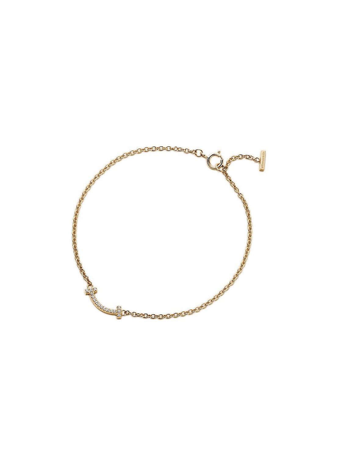 Tiffany & Co. Tiffany T Smile armband van 18 karaat geelgoud met diamant 45080 - voorkant undefined