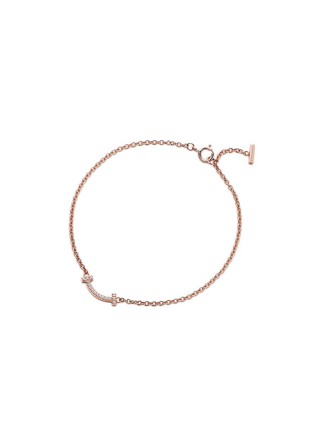 Tiffany & Co. Tiffany T Smile armband van 18 karaat roségoud met diamant  45082 - voorkant 2 undefined