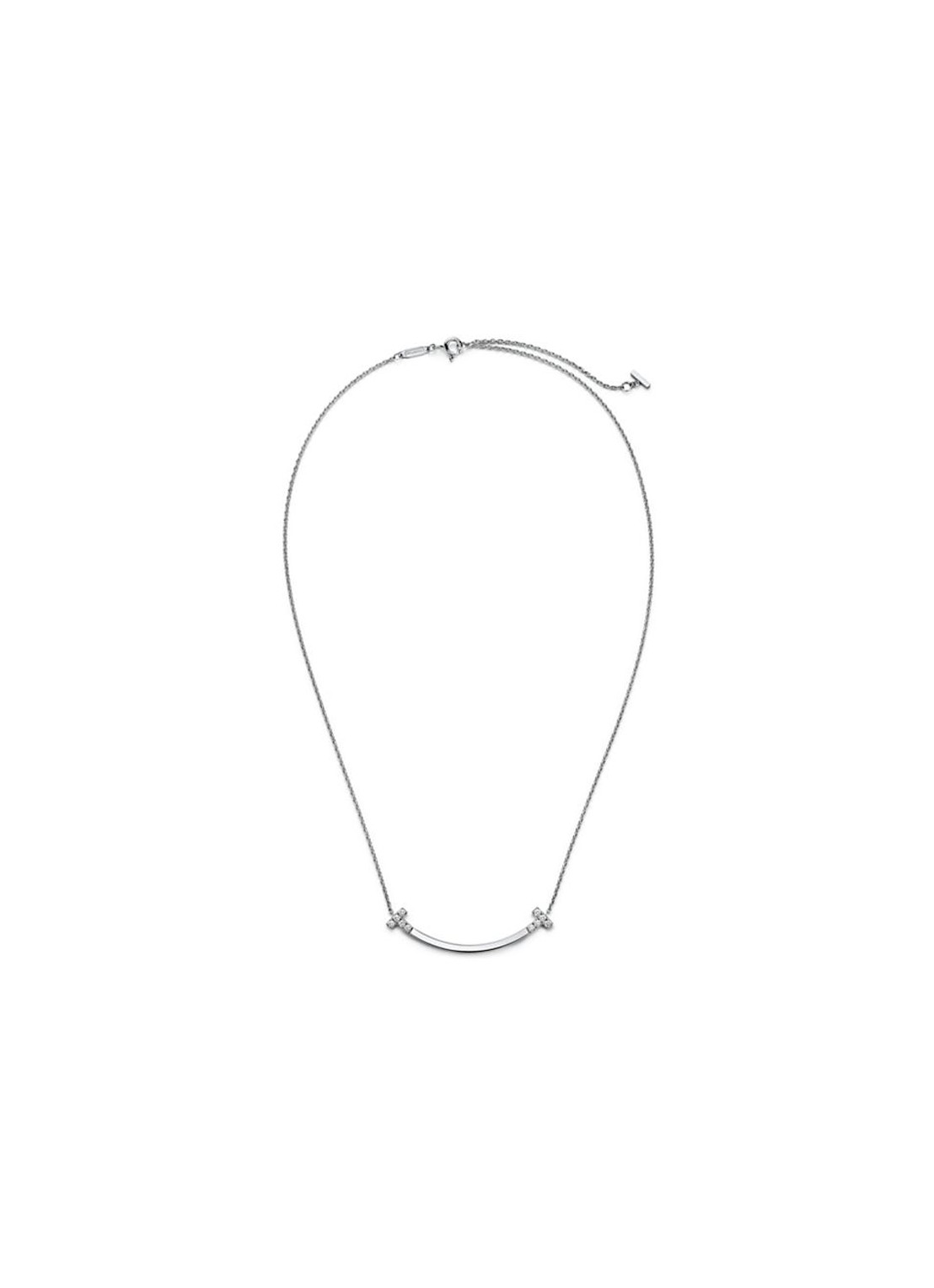 Tiffany & Co. Tiffany T Smile ketting van 18 karaat witgoud met diamant 84618 - detail 3 undefined