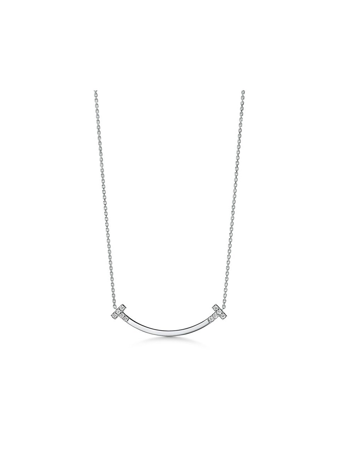 Tiffany & Co. Tiffany T Smile ketting van 18 karaat witgoud met diamant 84618 - voorkant 6 undefined