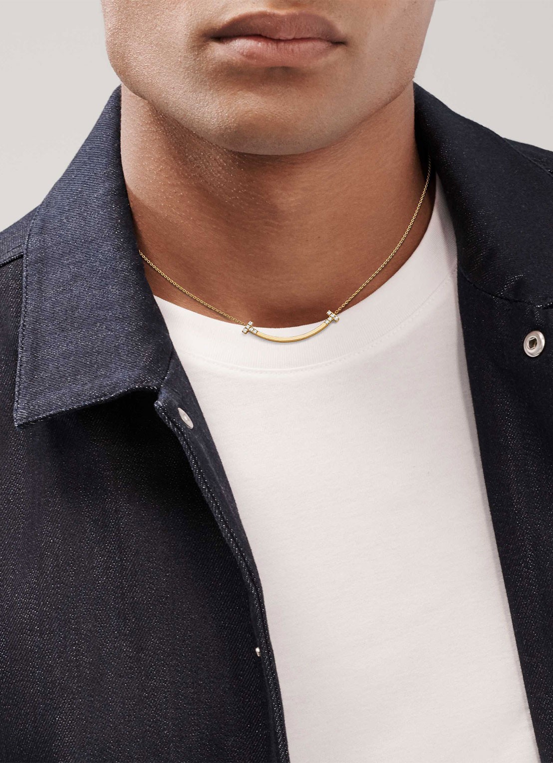 Tiffany & Co. Tiffany T Smile Medium ketting van 18 karaat geelgoud met diamant 84617 - detail 2 undefined