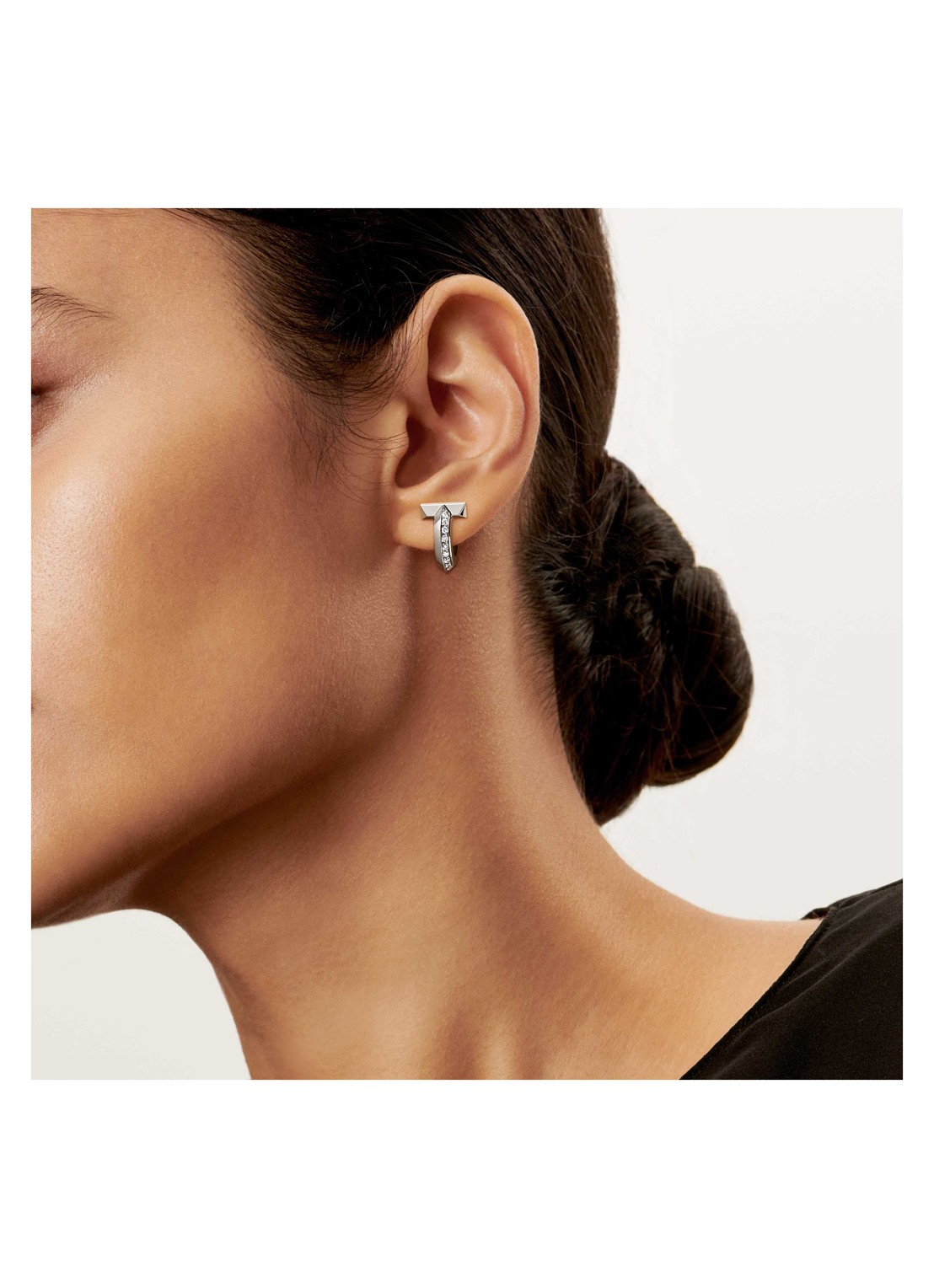 Tiffany & Co. Tiffany T T1 oorringen van 18 karaat witgoud met diamant 28956 - achterkant 5 undefined