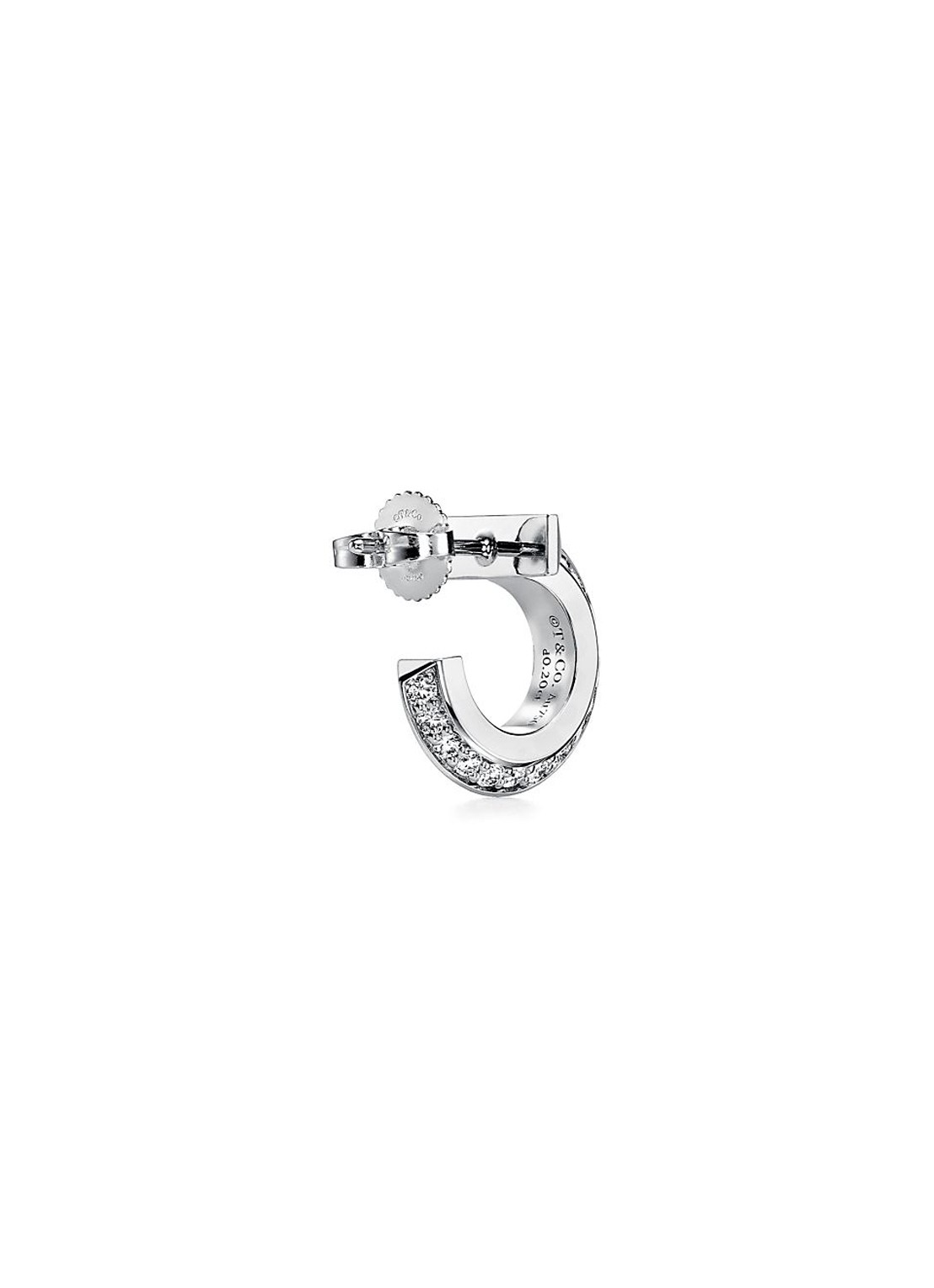 Tiffany & Co. Tiffany T T1 oorringen van 18 karaat witgoud met diamant 28956 - detail undefined
