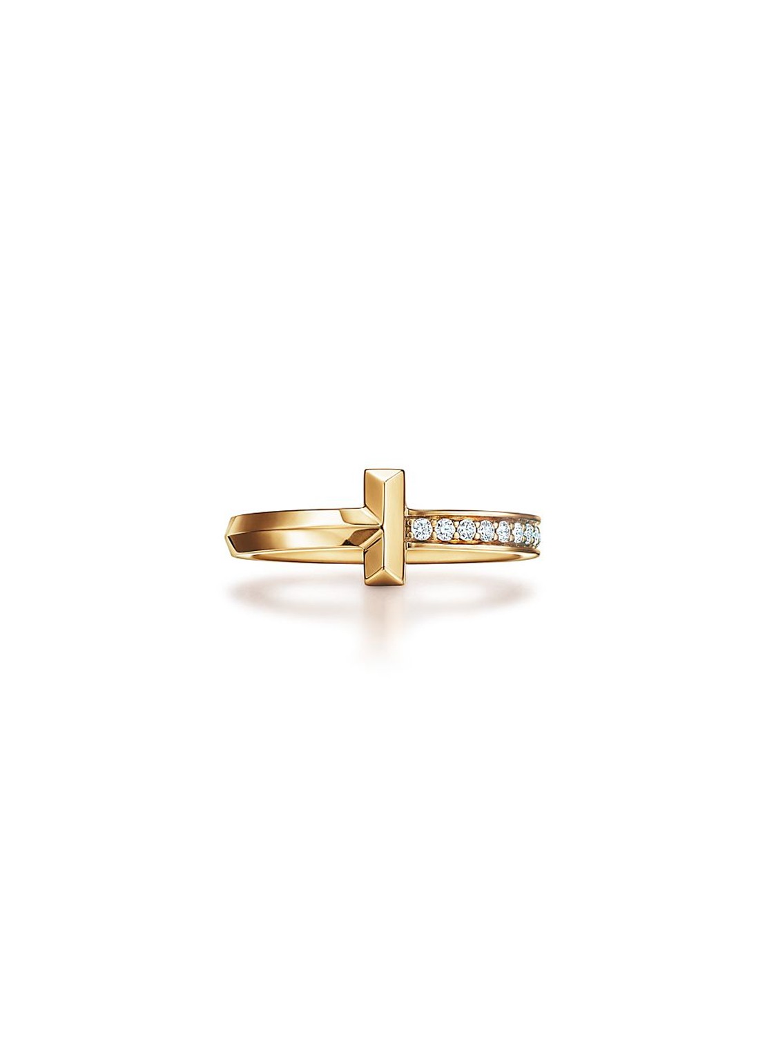 Tiffany & Co. Tiffany T T1 ring van 18 karaat geelgoud met diamant 67939 - voorkant 5 undefined
