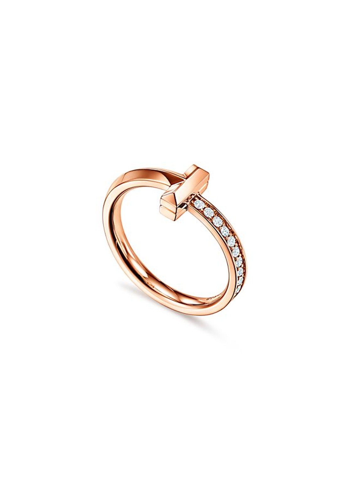 Tiffany & Co. Tiffany T T1 ring van 18 karaat roségoud met diamant 67940 - voorkant 2 undefined