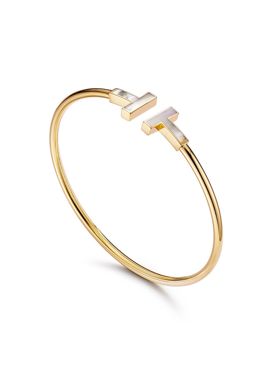 Tiffany & Co. Tiffany T Wire bangle van 18 karaat geelgoud met parelmoer 56576 - voorkant 2 undefined