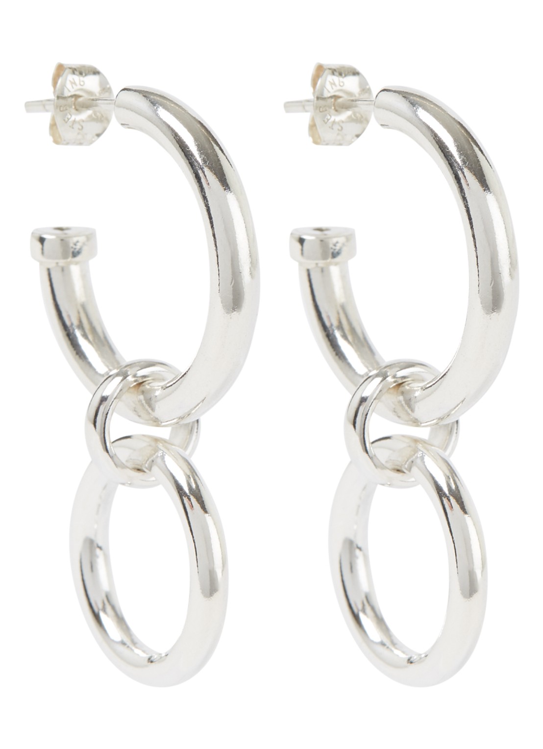 Tilly Sveaas Medium Eternity oorringen van zilver - voorkant zilver