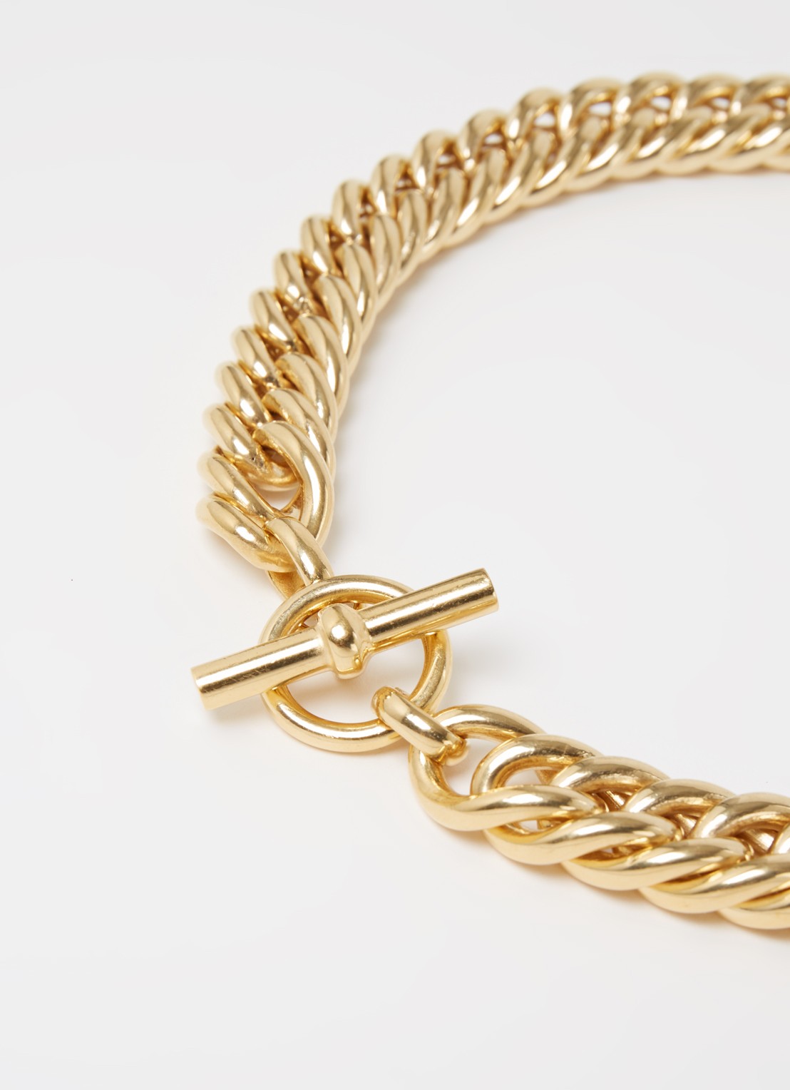 Tilly Sveaas Small Curb schakelketting verguld - detail 2 goud