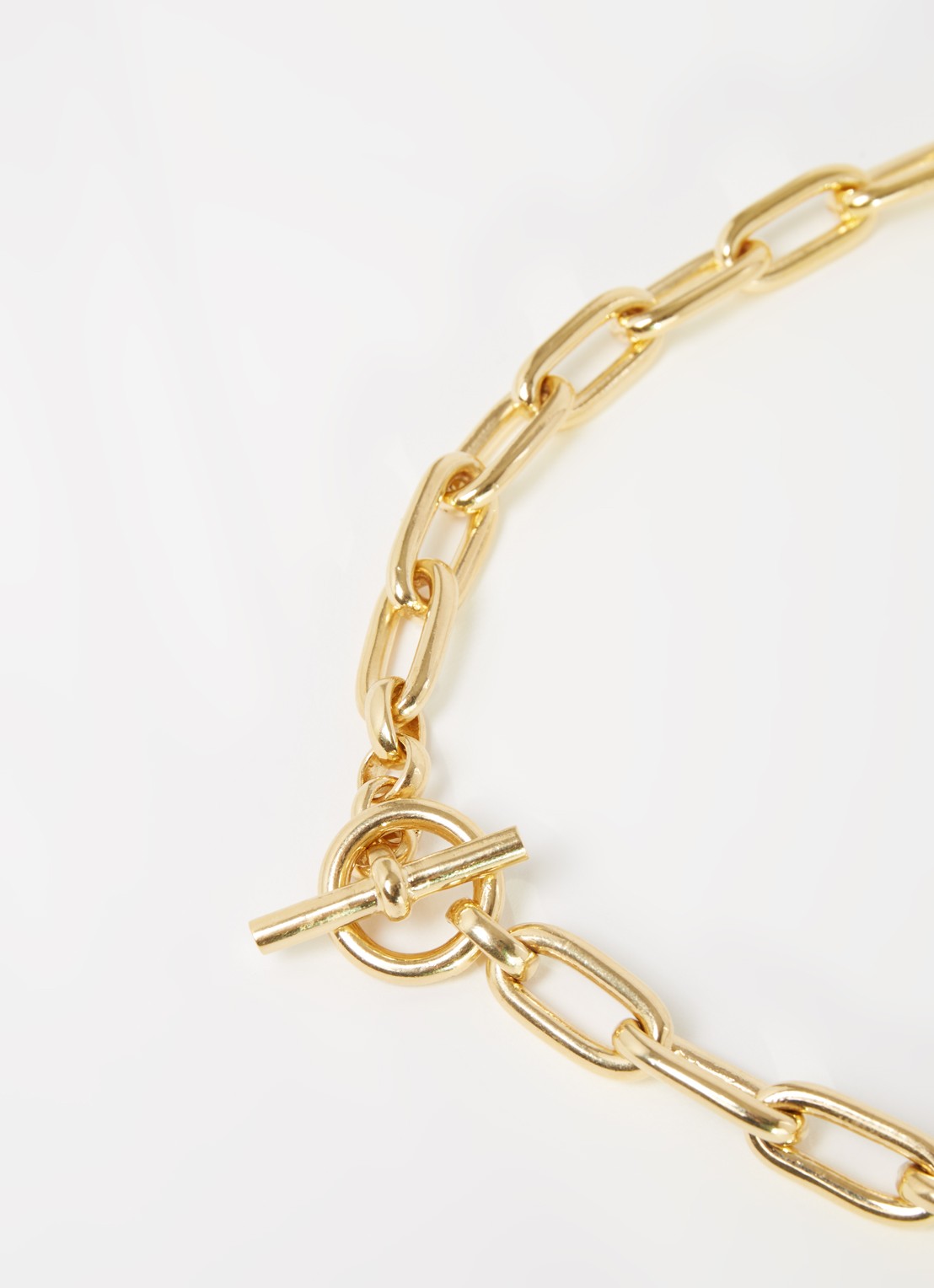 Tilly Sveaas Small Oval schakelketting verguld - detail goud