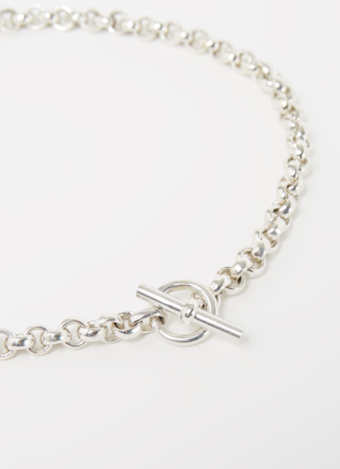 Tilly Sveaas Small Rolo Link schakelketting van zilver - detail 3 zilver