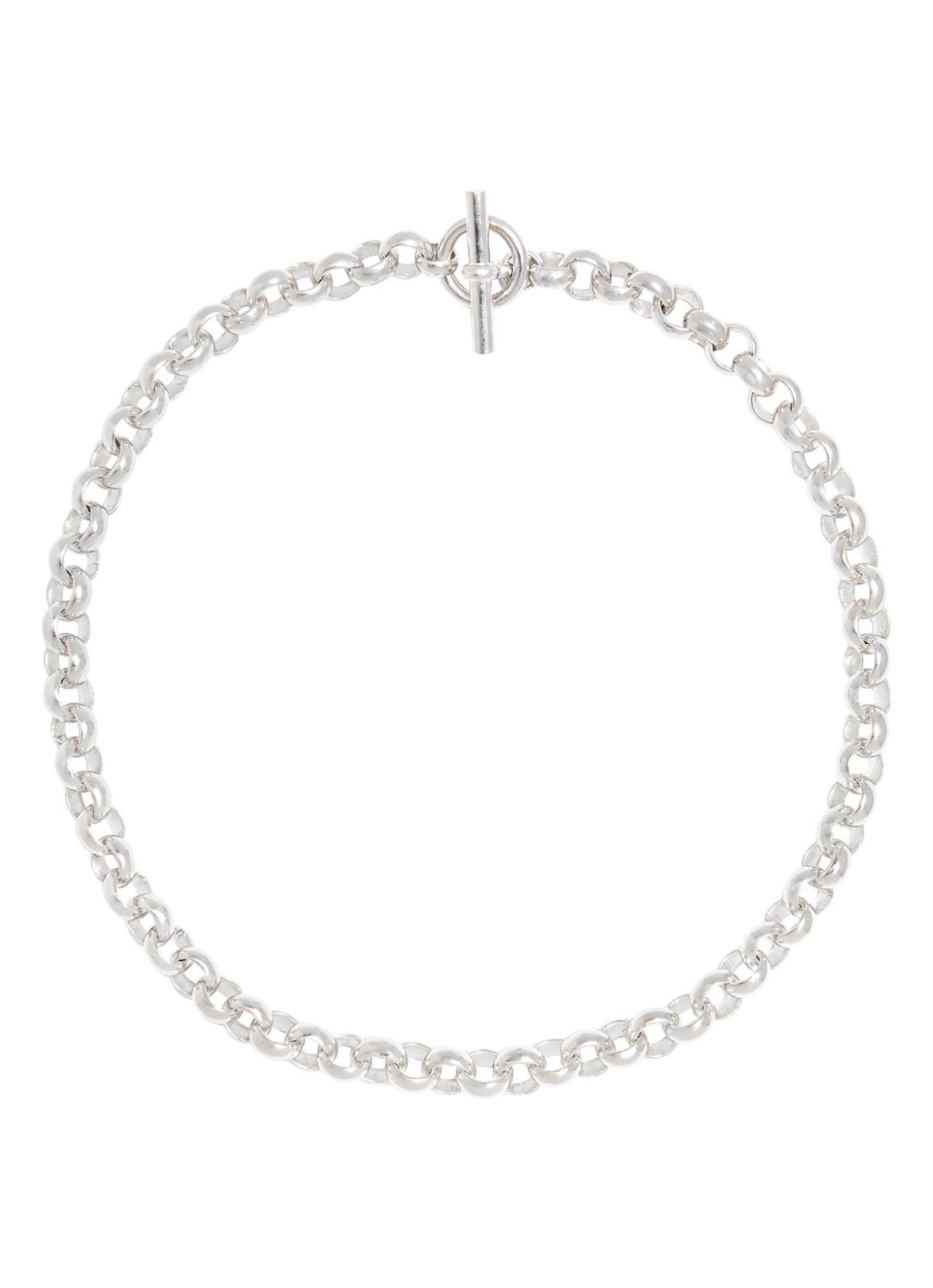 Tilly Sveaas Small Rolo Link schakelketting van zilver - voorkant zilver