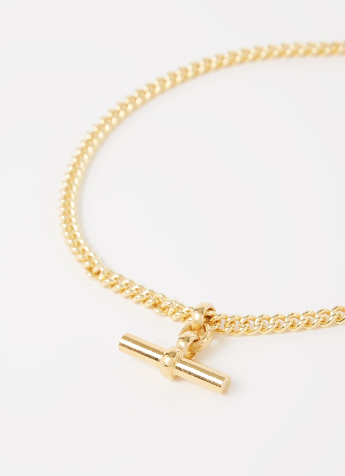 Tilly Sveaas T-Bar schakelketting verguld - detail 4 goud