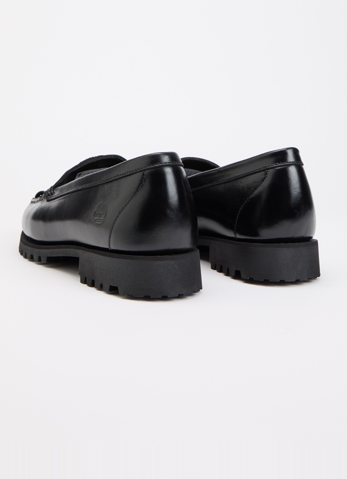 Timberland  Authentic loafer van lakleer met franjes - achterkant 5 zwart