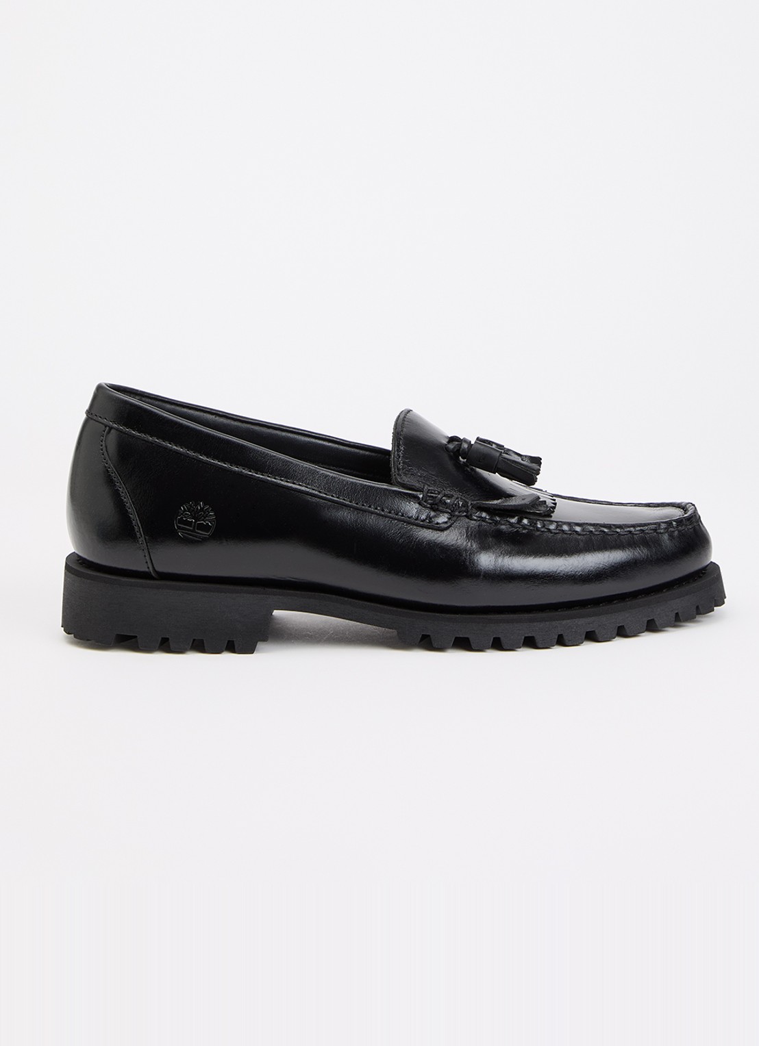 Timberland  Authentic loafer van lakleer met franjes - voorkant zwart