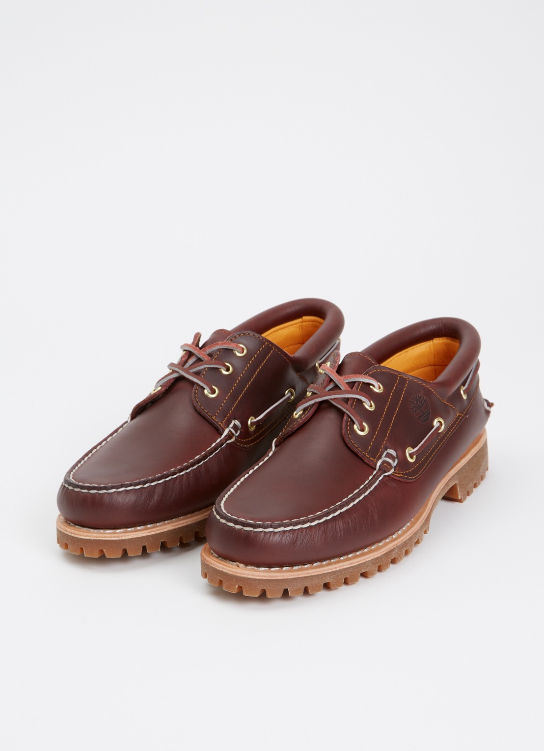 Timberland Bootschoen van leer - detail 3 kastanjebruin