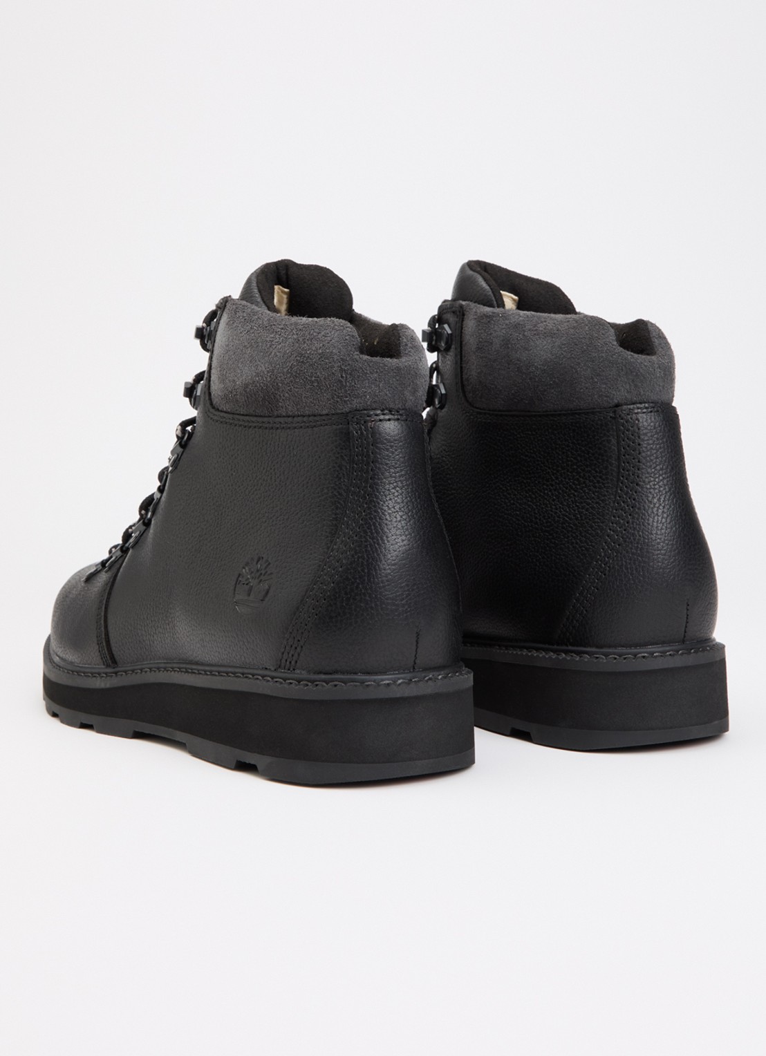 Timberland Britton Mills veterschoen van leer met details van suède - achterkant 3 zwart