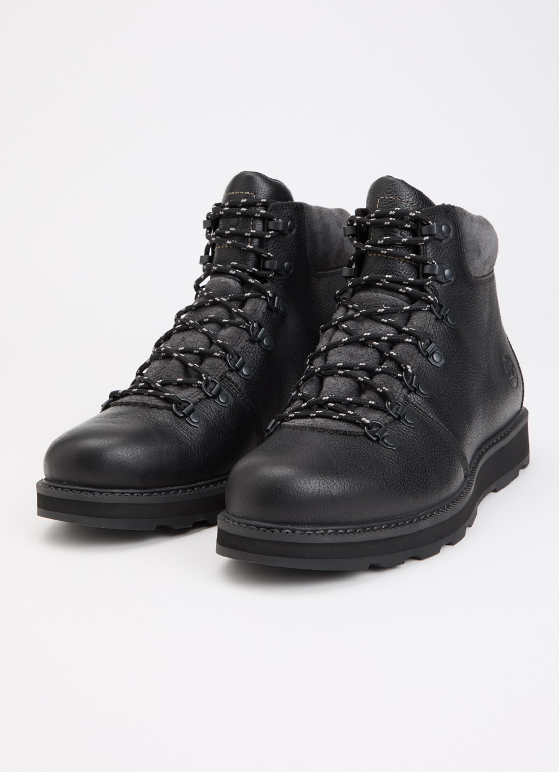 Timberland Britton Mills veterschoen van leer met details van suède - detail zwart