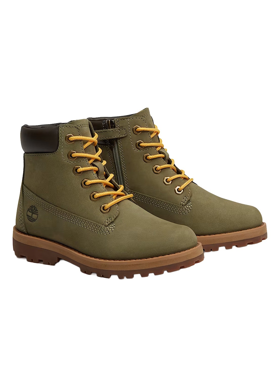Timberland Courma Kid veterboot van leer - voorkant 2 groen