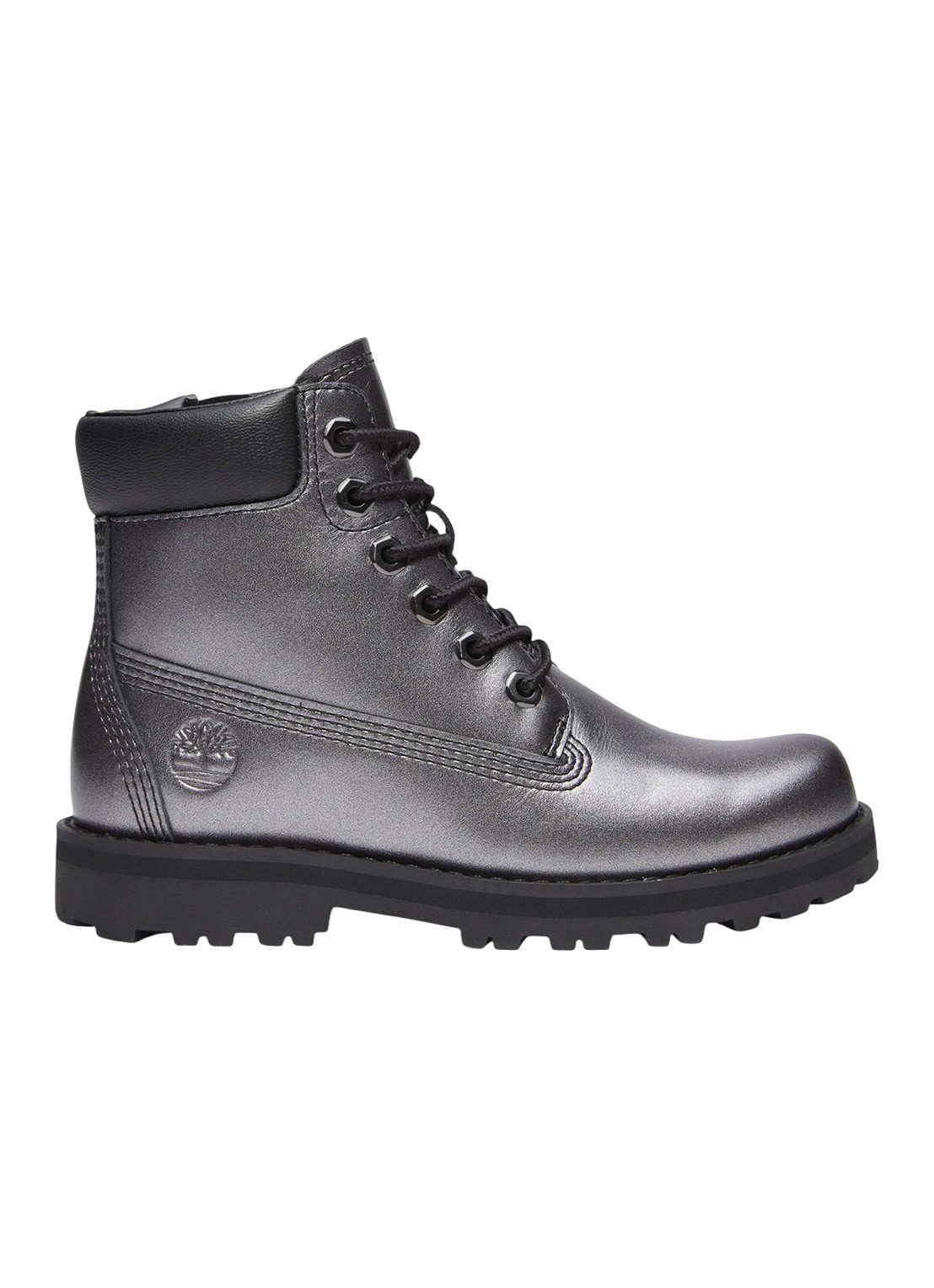 Timberland Courma Kid veterboot van leer - voorkant zilver
