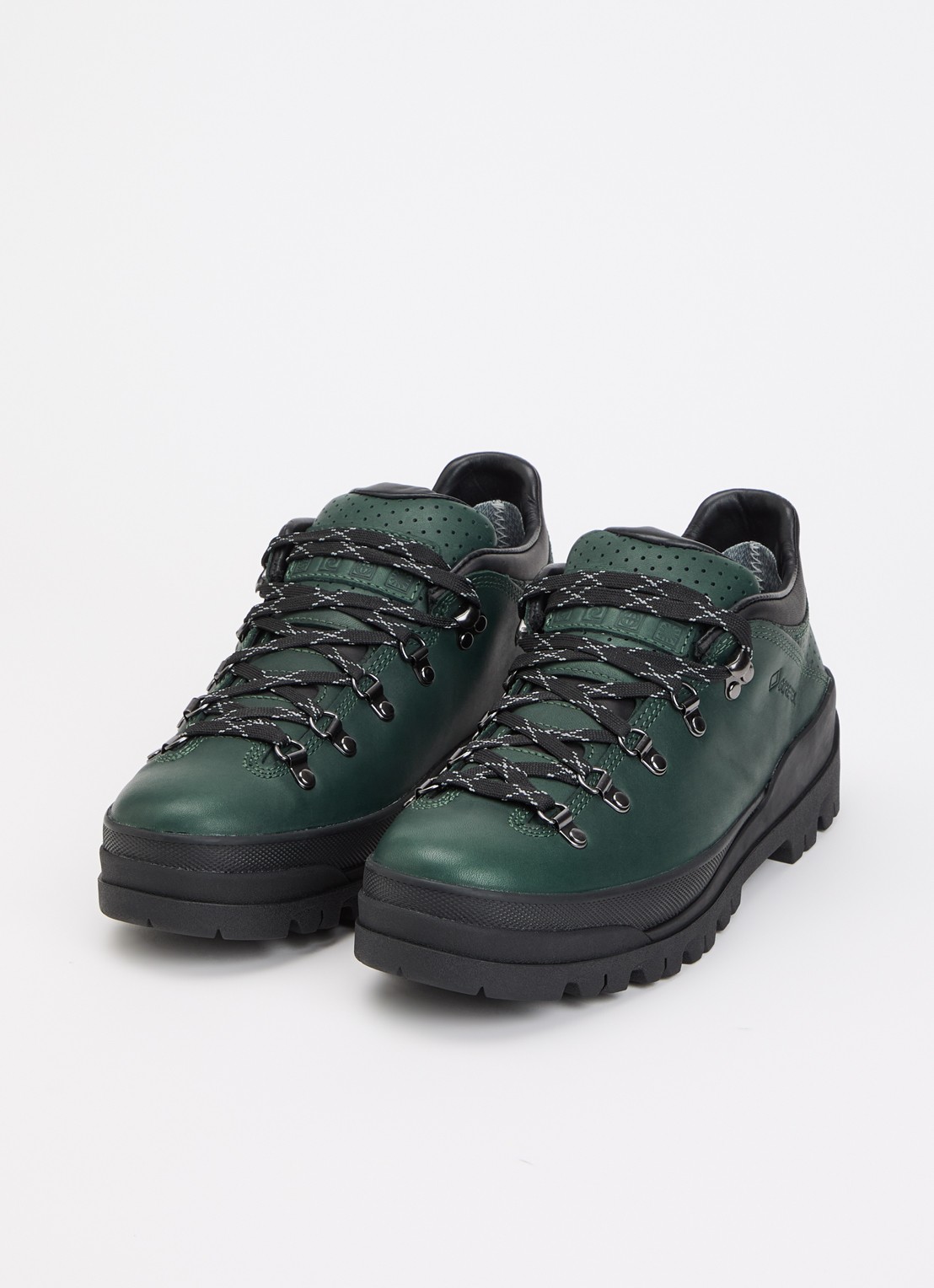 Timberland Low Lace GTX veterschoen van leer - detail 2 donkergroen