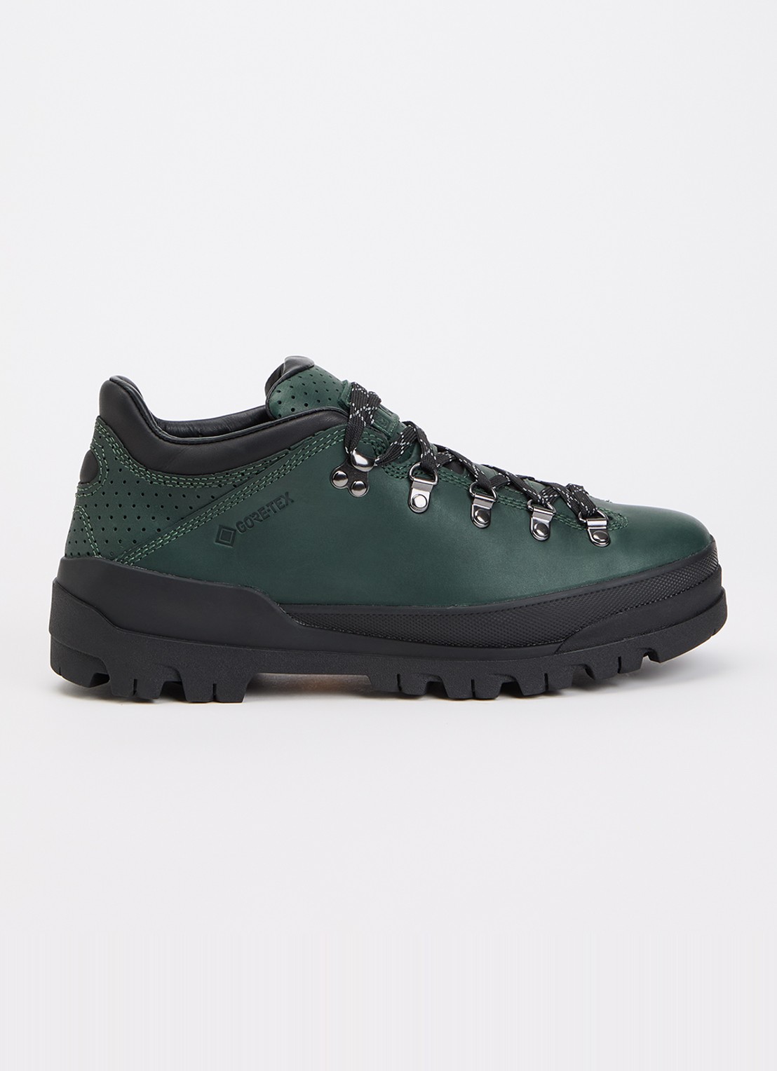 Timberland Low Lace GTX veterschoen van leer - voorkant 5 donkergroen